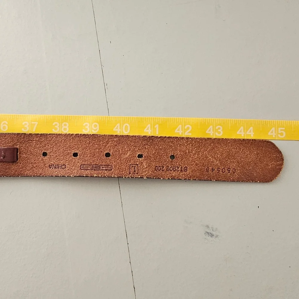 Fossil Womens Brown Leather Linked‎ Disc Belt Boho Large Festival Granola Girl